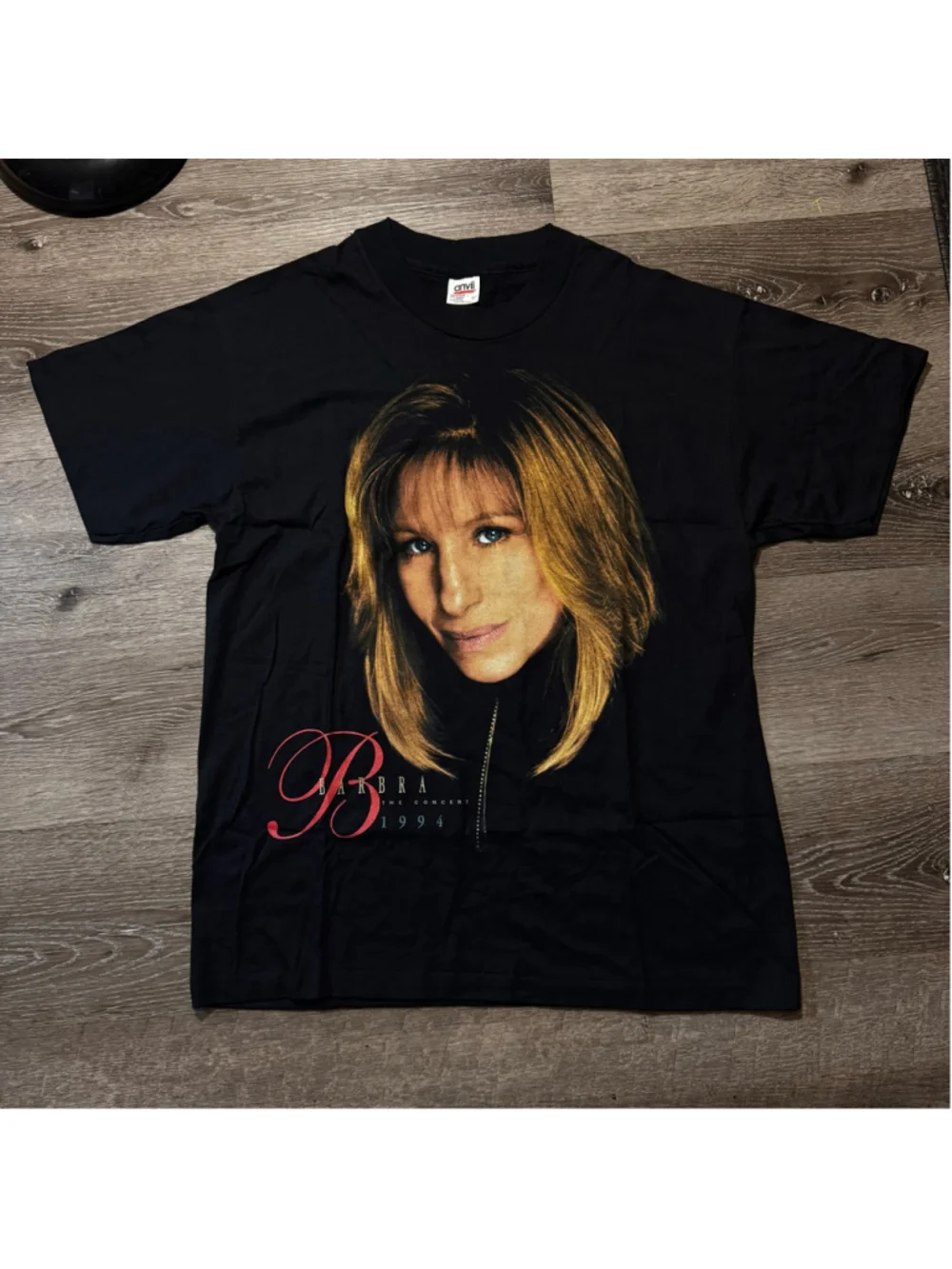 Vtg Vintage Anvil Barbra Streisand 1994 Concert T-Shirt Size L Single Stitch